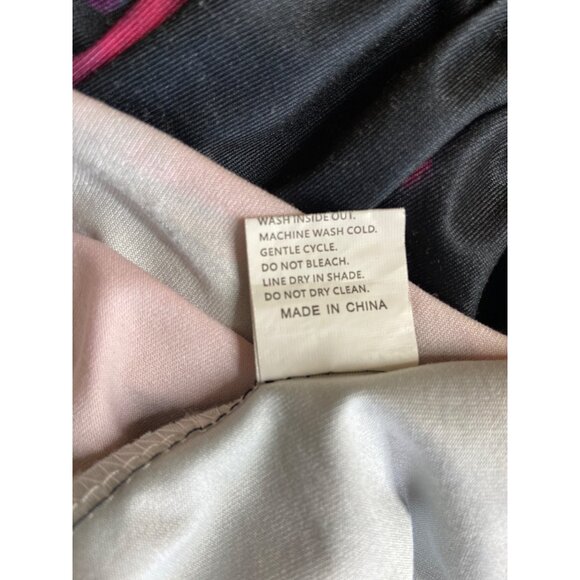 Womens Smocked Halter Top L Strapless Multicolor Abstract Boho Hippie Y2K - Picture 4 of 6